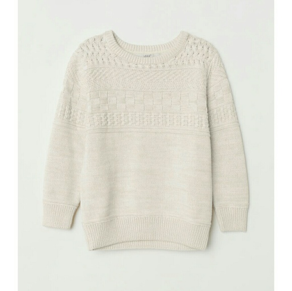 H&M Other - Pima cotton girl's knitted beige sweater